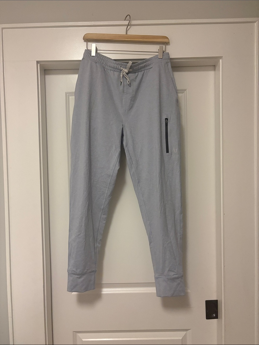 Vuori Light Gray Men's Jogger Sweatpants with Zipper Pocket - Picture 1 of 4
